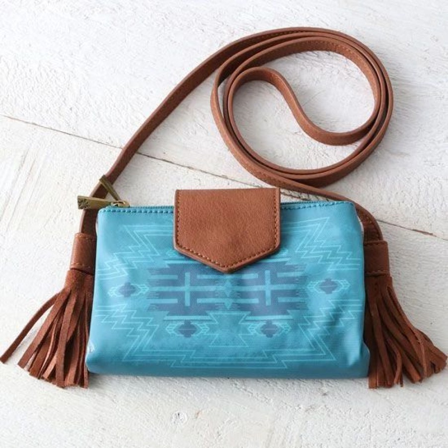 Handbags * | Turquoise Aztec Small Crossbody