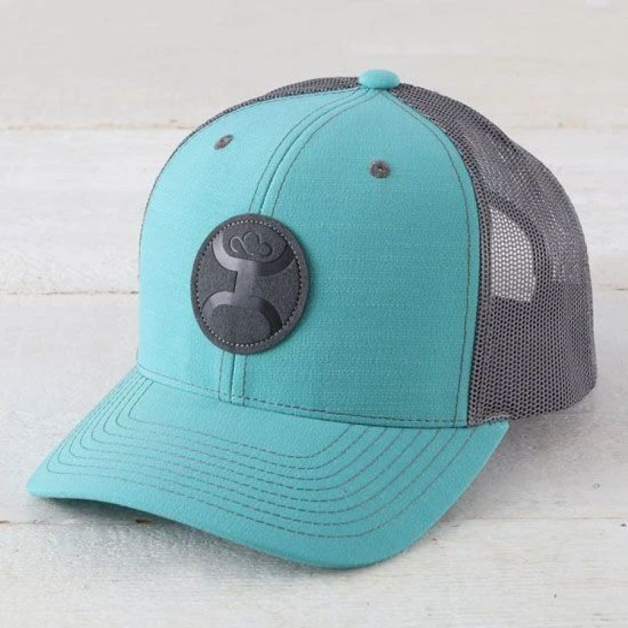 Hats * | Hooey Blush Teal Trucker Ball Cap