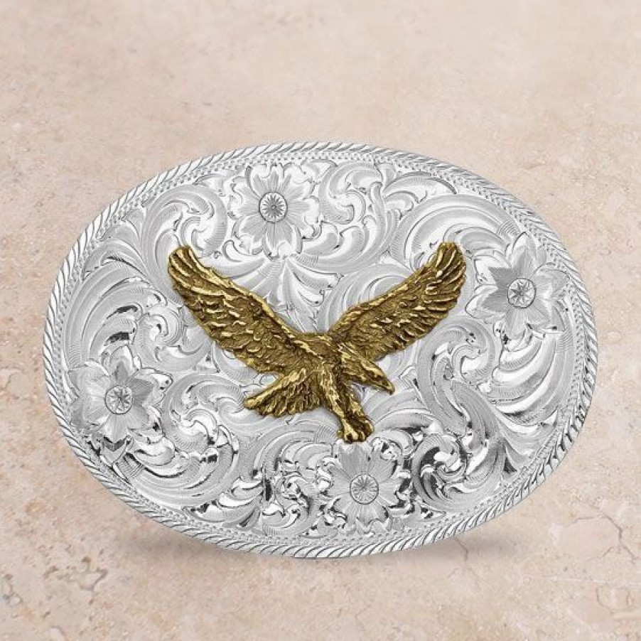 Buckles * | Montana Silversmiths Classic Eagle Buckle