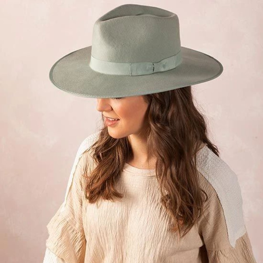 Hats * | Country Grace Barry Sage Rancher Fedora