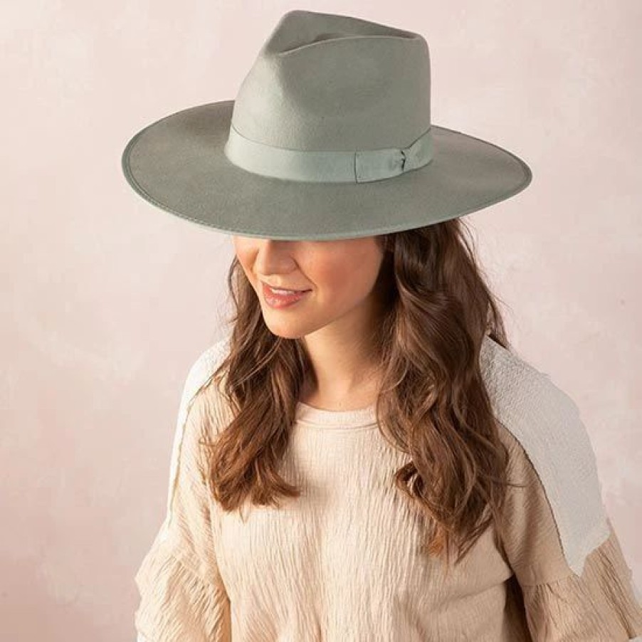 Hats * | Country Grace Barry Sage Rancher Fedora