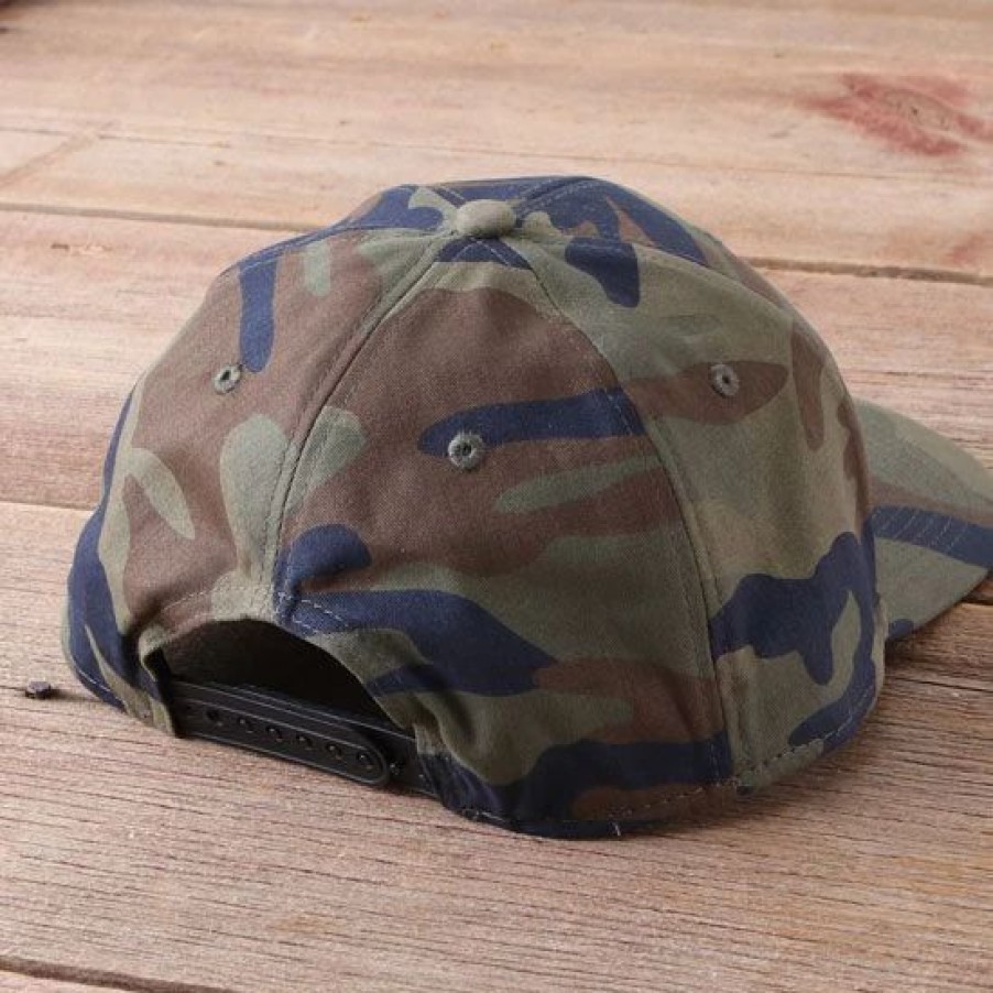 Hats * | Wrangler Bronco Camo Ball Cap