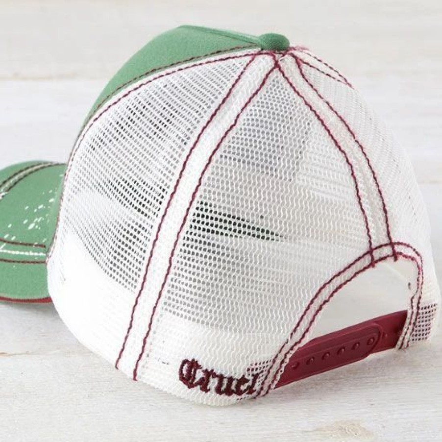 Hats * | Cruel Girl Tri Cactus Trucker Cap