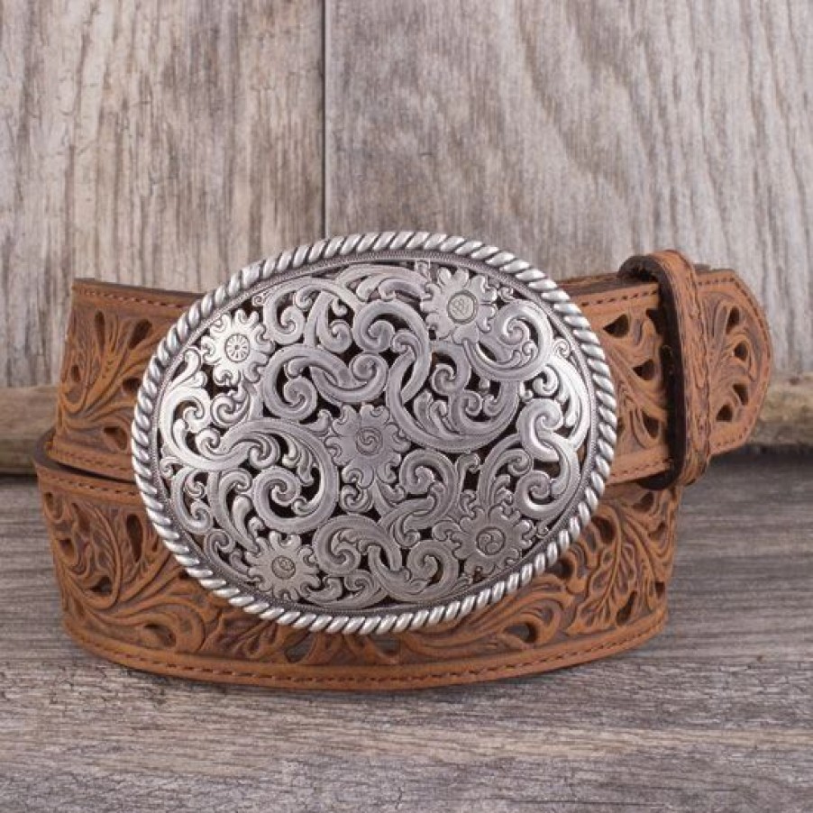 Belts * | Tony Lama Blythe Scroll Belt