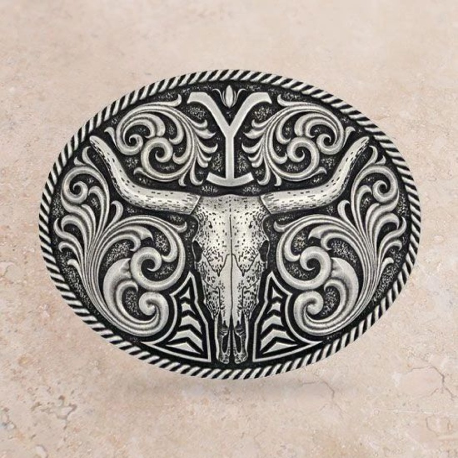 Buckles * | Montana Silversmiths Strength Of Yellowstone Attitude Buckle