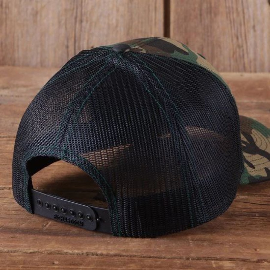 Hats * | Classic Equine Embroidered Patch Camo Ball Cap