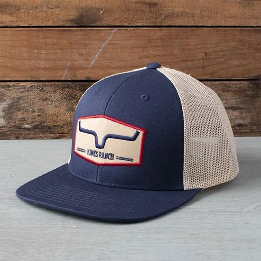 Hats * | Kimes Ranch Kimes Replay Trucker Navy Ball Cap