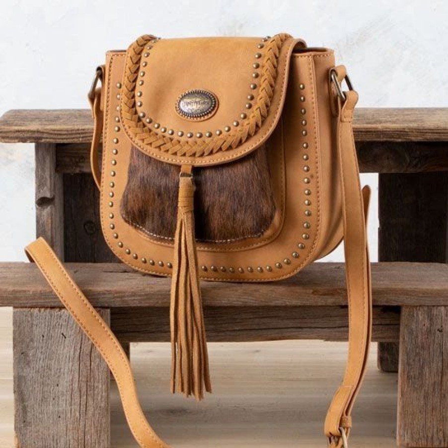 Handbags * | Montana West Lostgate Concealed Carry Hair-On Crosbody