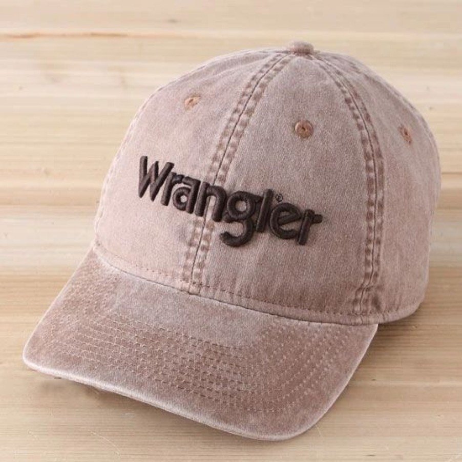 Hats * | Wrangler Mocha Ball Cap