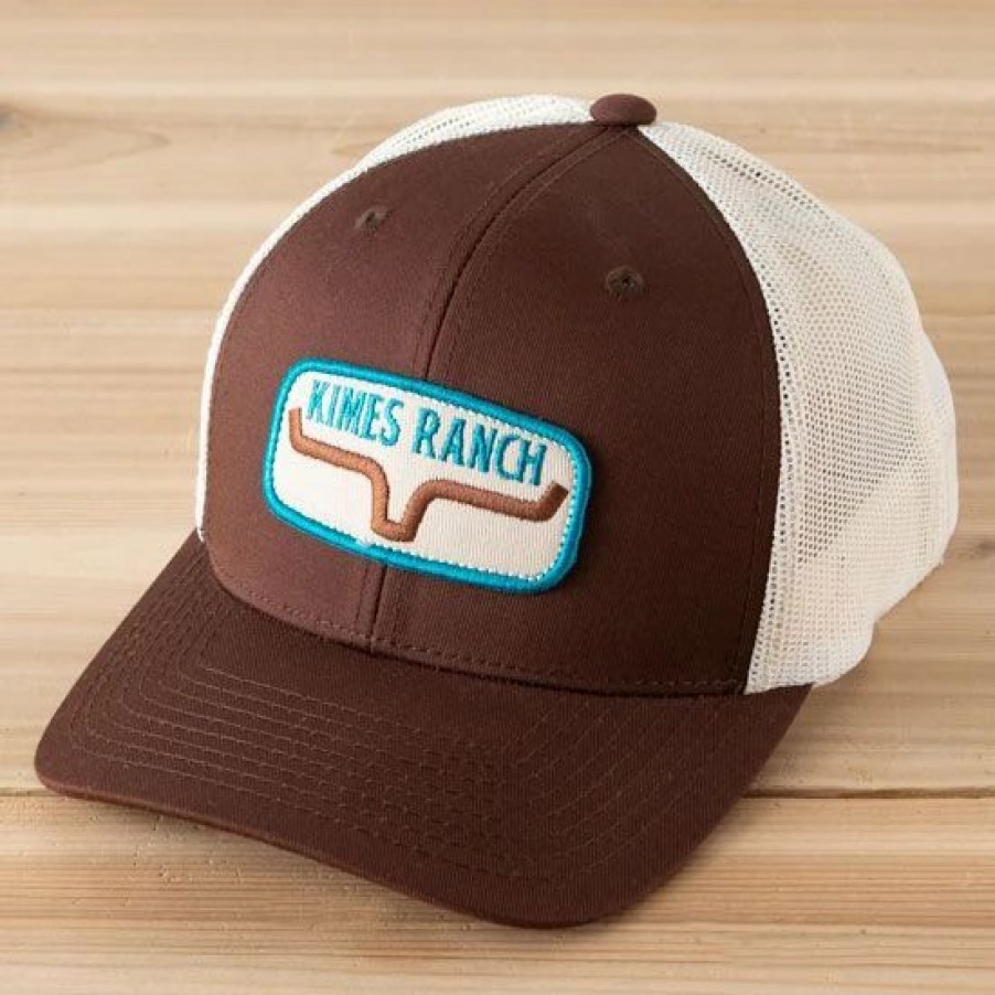 Hats * | Kimes Ranch Rolling Trucker Brown Cap