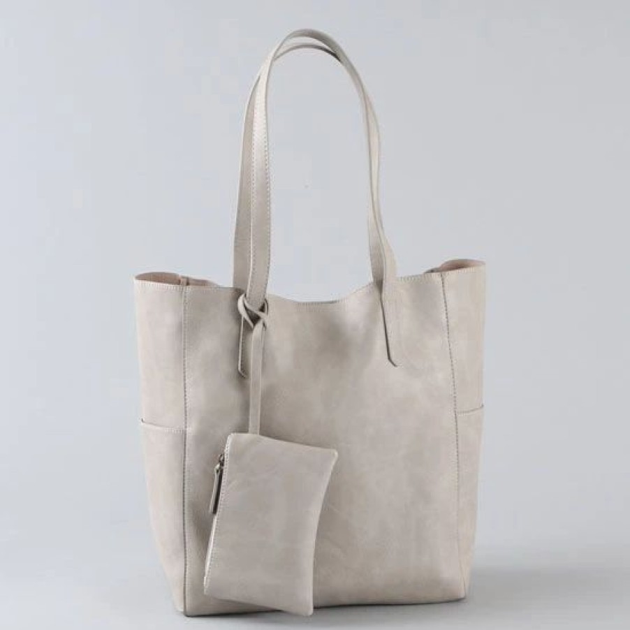 Handbags * | Country Grace Dove Gray Tote