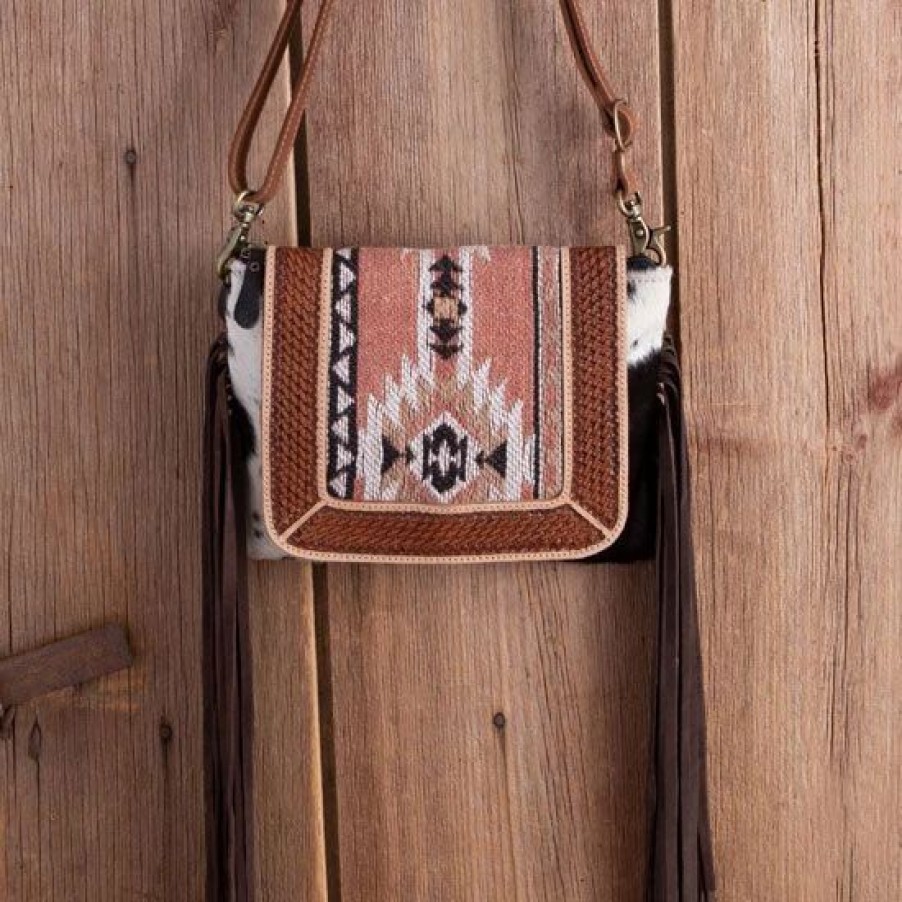 Handbags * | Fun Fringe Cowhide Crossbody Bag