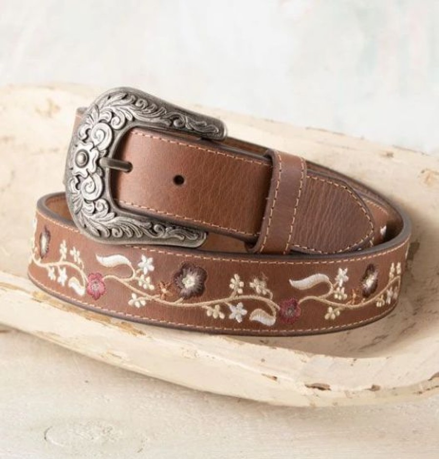 Belts * | Cowgirls Rock Pretty Floral Belt