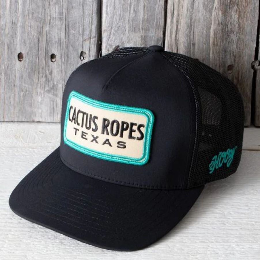 Hats * | Hooey Cactus Black Cap