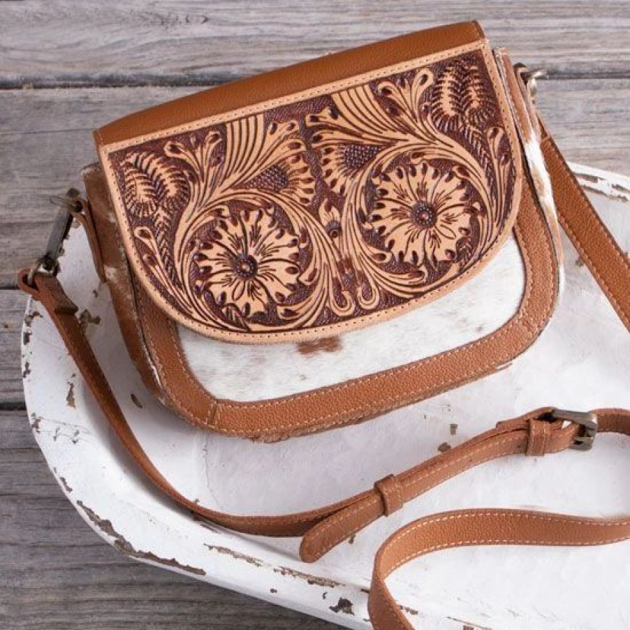 Handbags * | Chaithra Hand Tooled Bag