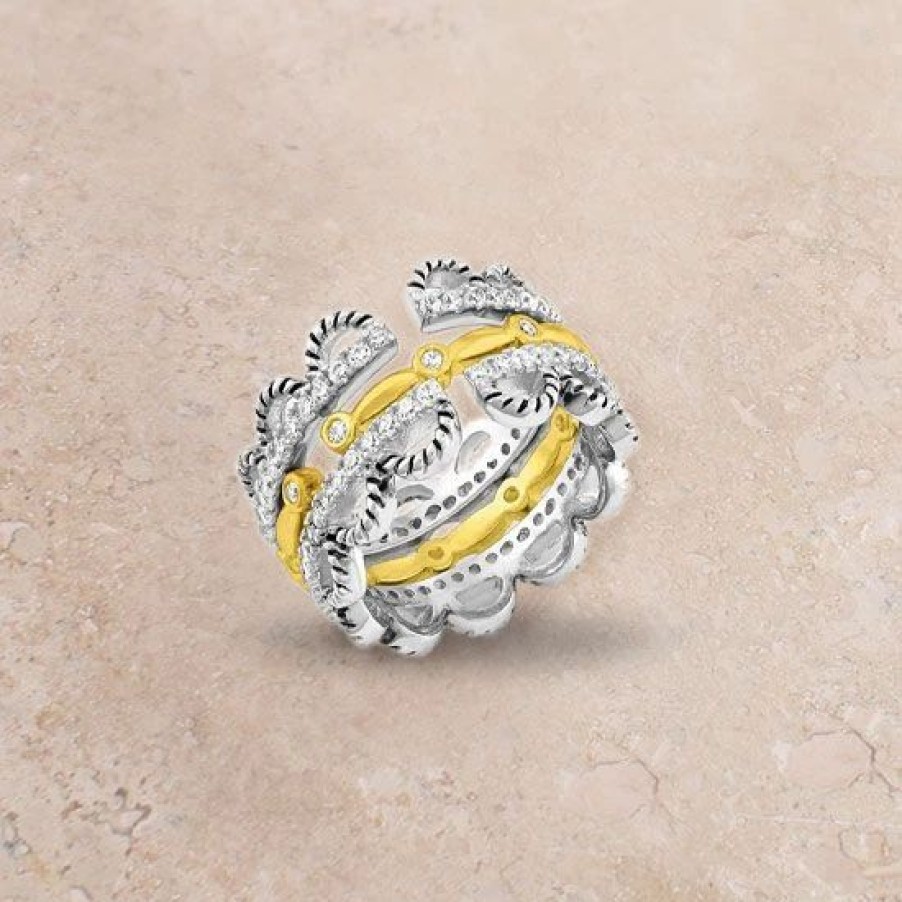 Jewelry * | Montana Silversmiths Western Lace Stacked Ring