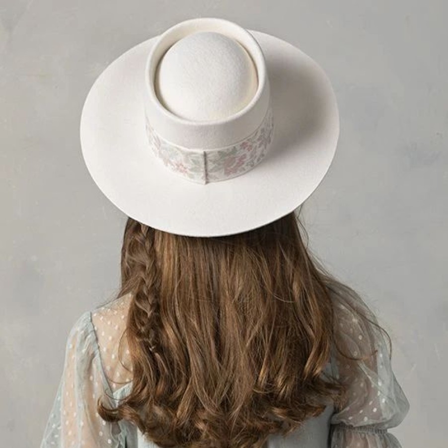 Hats * | Country Grace Rosalee Wool Felt Boater Hat