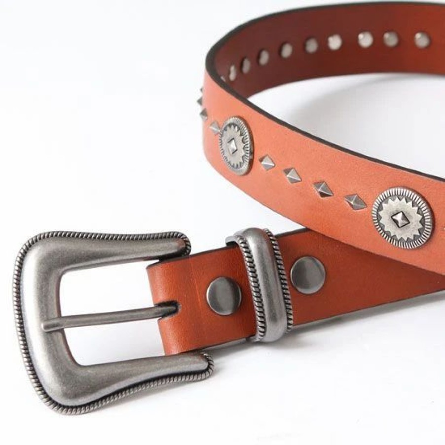 Belts * | Wrangler Brown Concho Belt