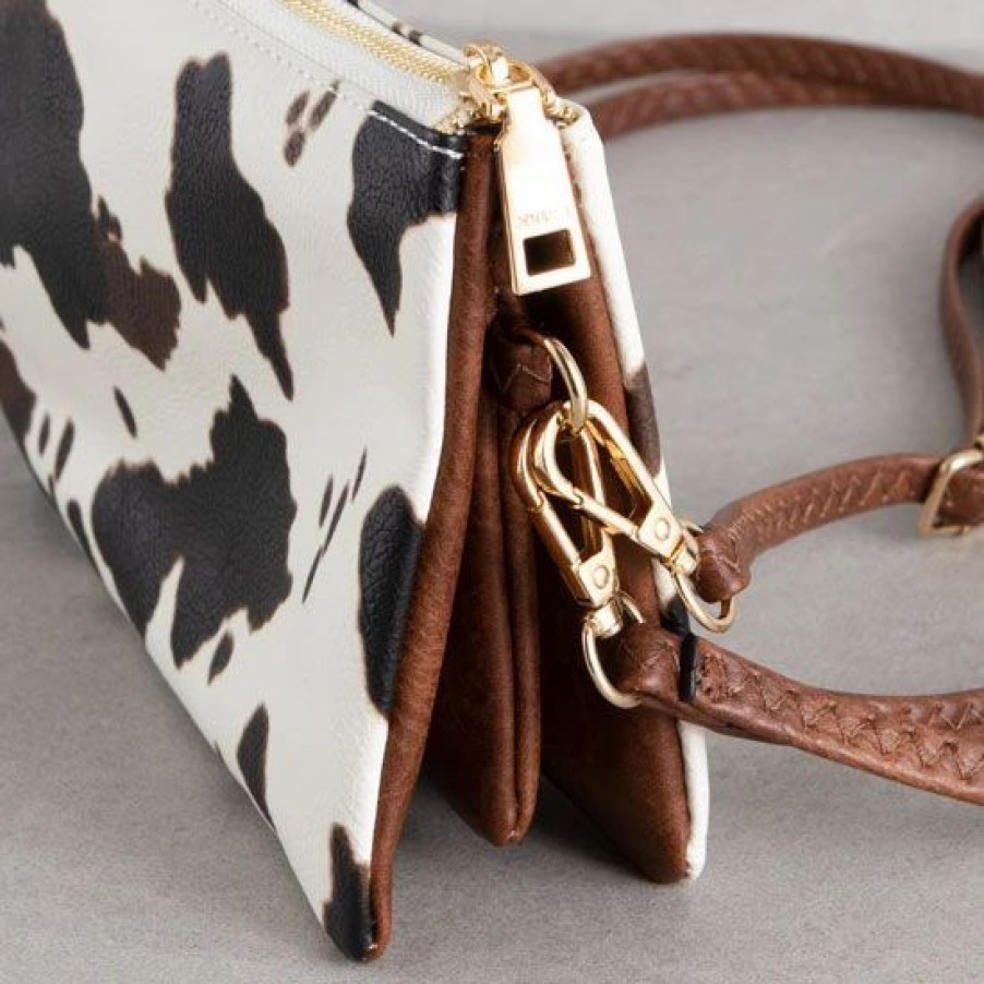 Handbags * | Everyday Cow Print Crossbody Bag