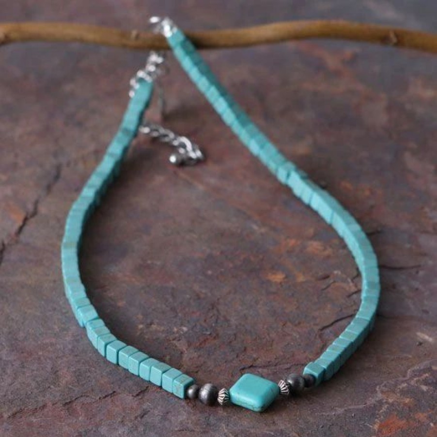 Jewelry * | West And Company Turquoise Diamond Necklace