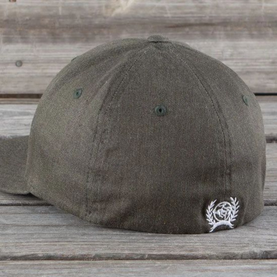 Hats * | Cinch Flexfit Olive Ball Cap