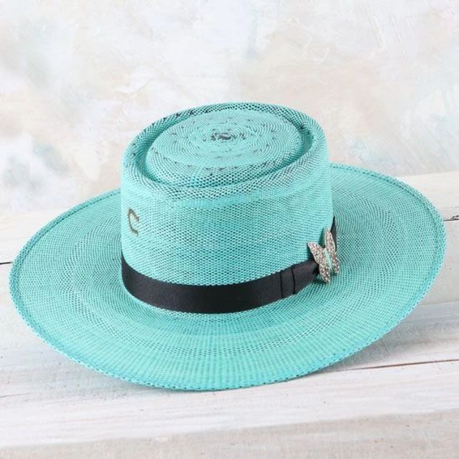 Hats * | Charlie 1 Horse Charlie One Horse Turquoise Guardian Straw Hat