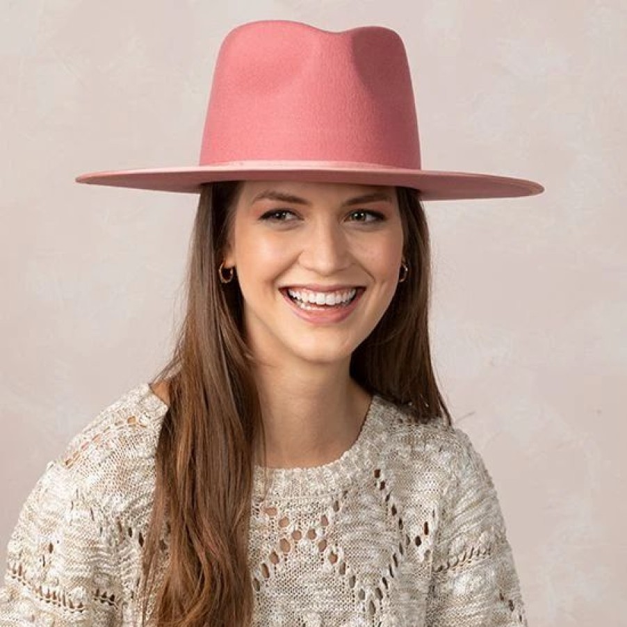 Hats * | Country Grace Billie Blush Fedora