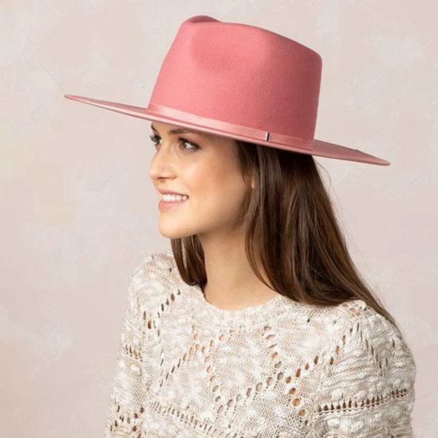 Hats * | Country Grace Billie Blush Fedora