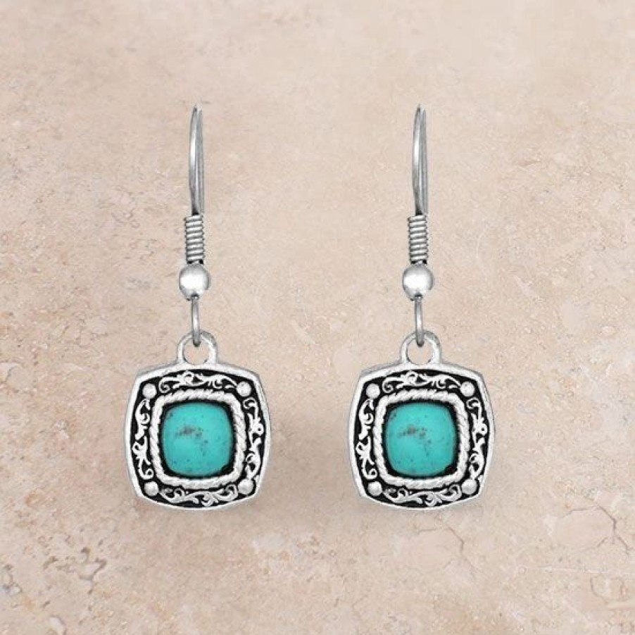 Jewelry * | Montana Silversmiths Turquoise Drop Earrings