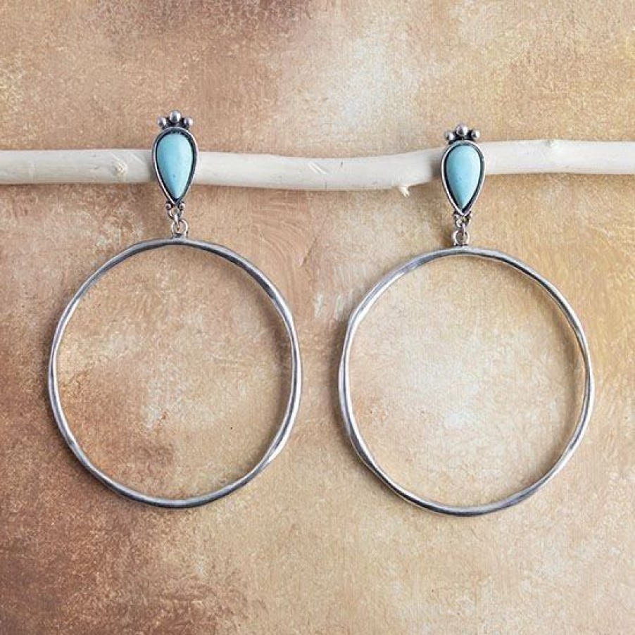 Jewelry * | West And Company Stop And Stare Hoop Earrings