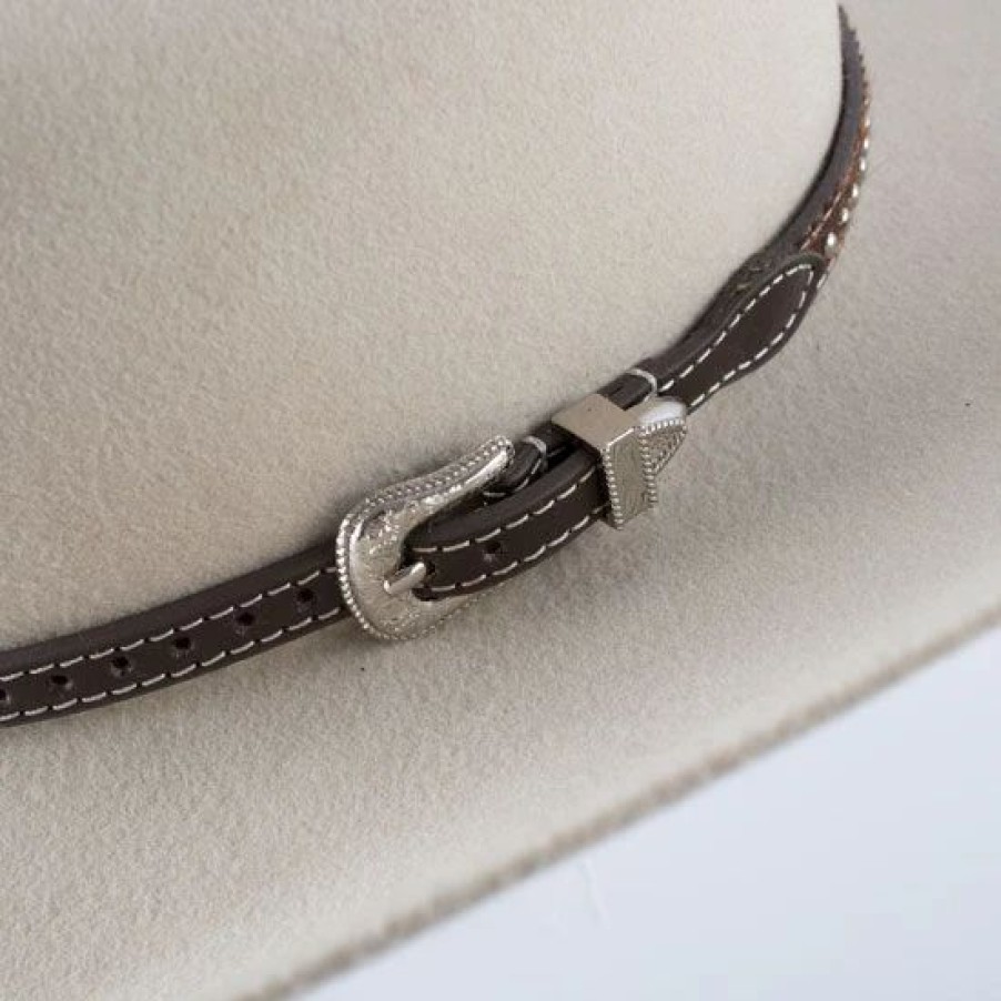 Hats * | Dark Brown Studded Hatband