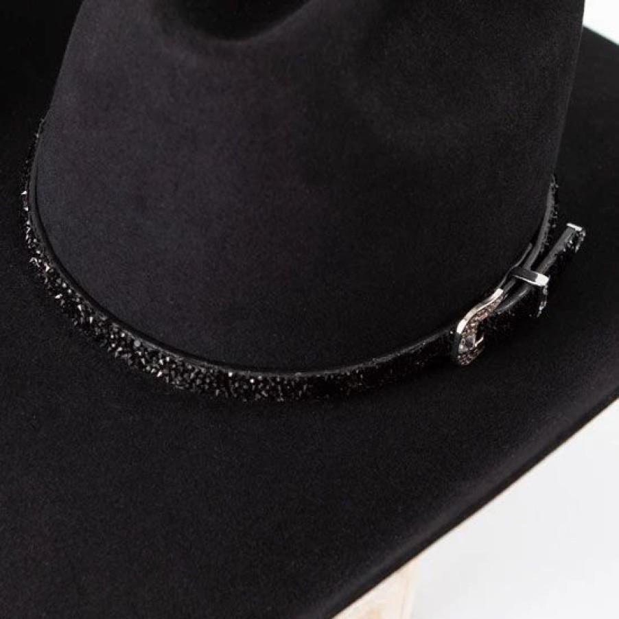 Hats * | Black Rhinestone Hatband