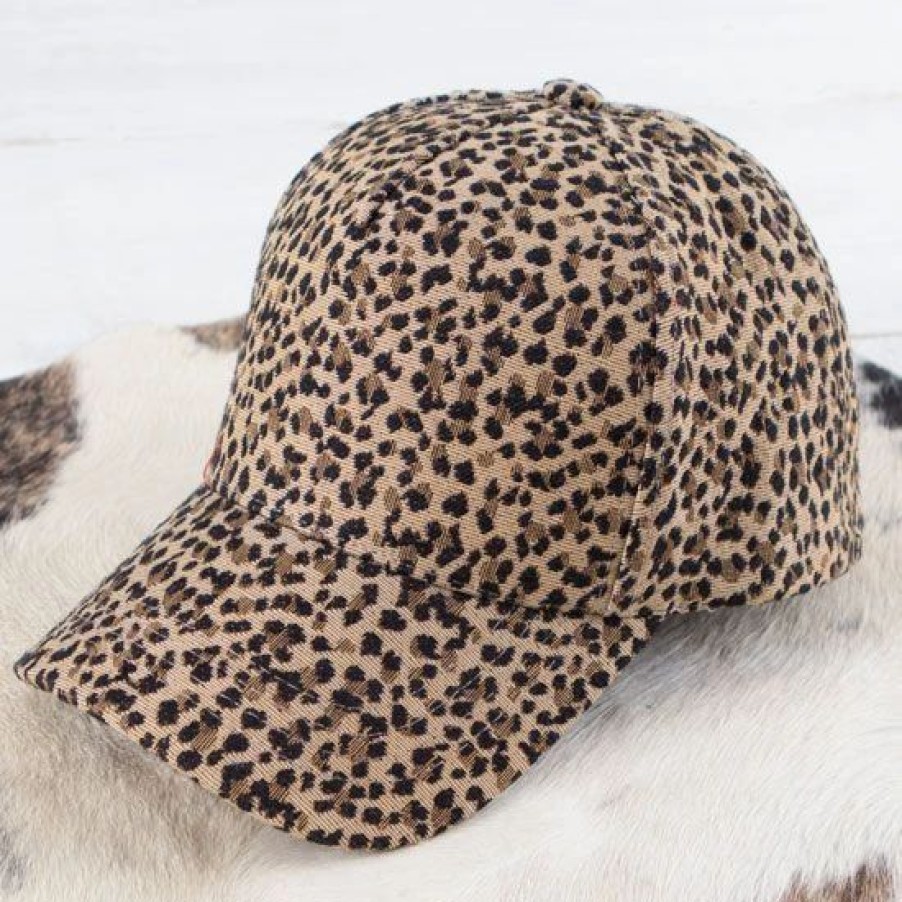 Hats * | Olive And Pique Leopard Cap