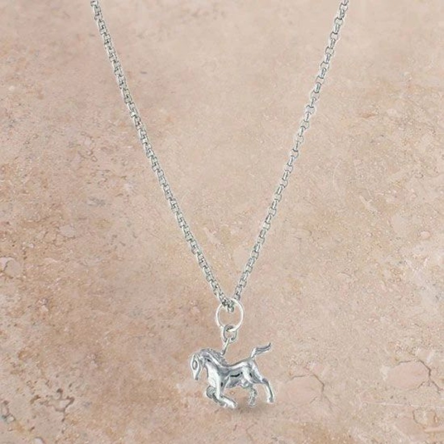 Jewelry * | Montana Silversmiths Prancing Horse Necklace