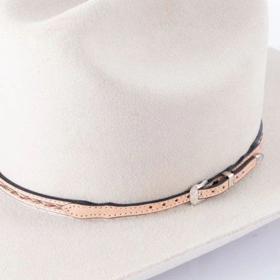 Hats * | Leather Hatband With Horse Hair Inlay