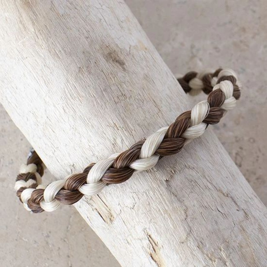 Jewelry * | Cowboy Collectibles Braided Sorrel And Flaxen Horsehair Bracelet