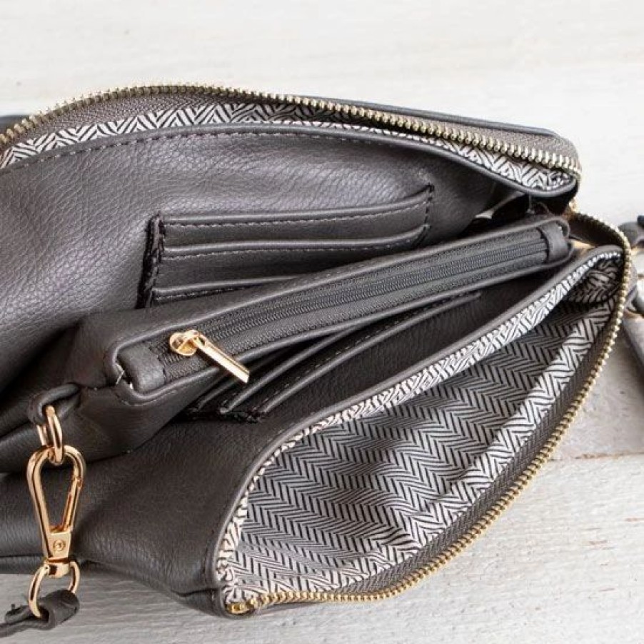 Handbags * | Everyday Charcoal Crossbody Bag