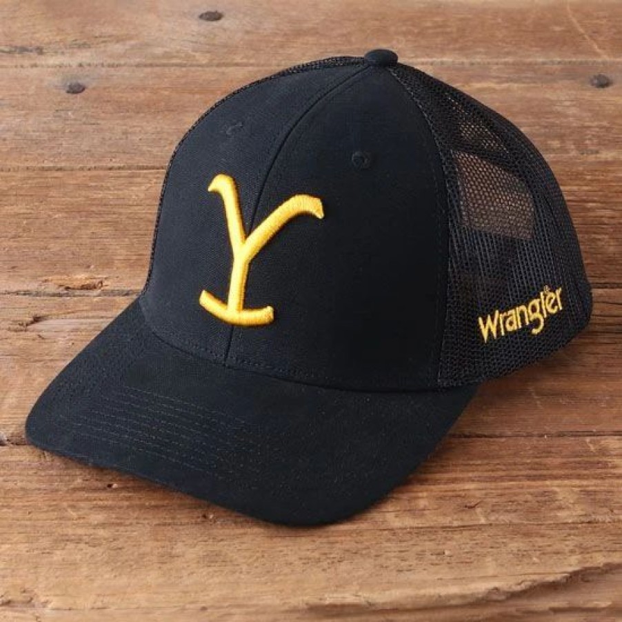 Hats * | Wrangler Yellowstone Brand Mesh Ball Cap