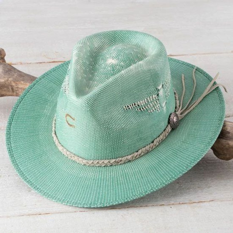 Hats * | Charlie 1 Horse Jade Topo Chico Straw Hat