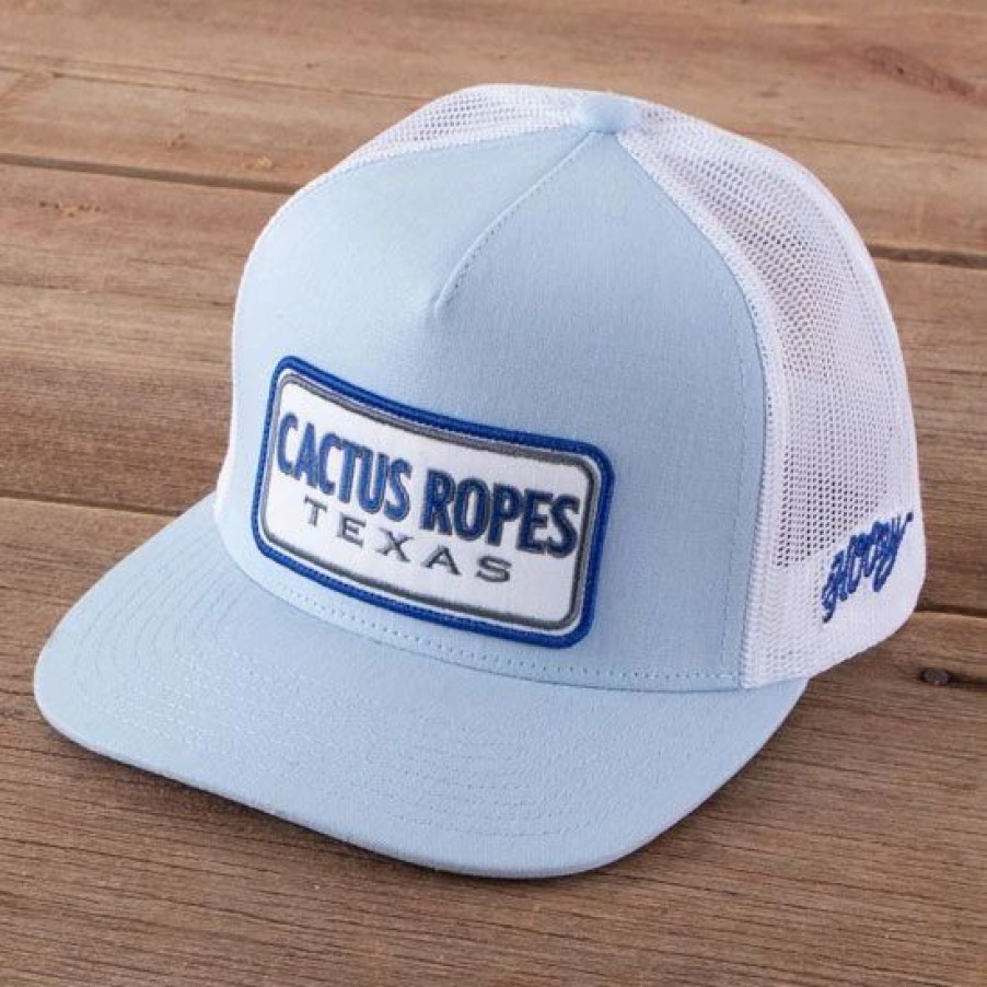 Hats * | Hooey Cactus Ropes Teal Ball Cap