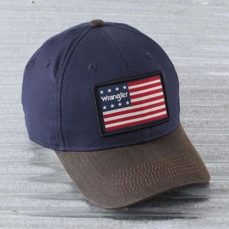 Hats * | Wrangler Flag Ball Cap