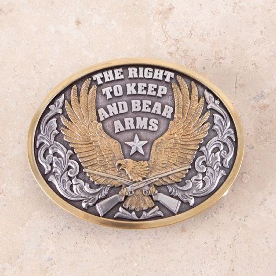 Buckles * | Nocona The Right To Keep And Bear Arms Buckle