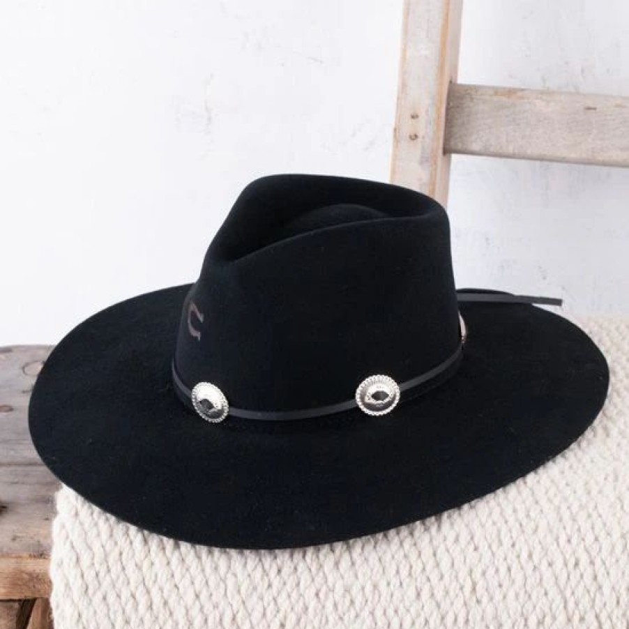 Hats * | Charlie 1 Horse Black Traveler Hat