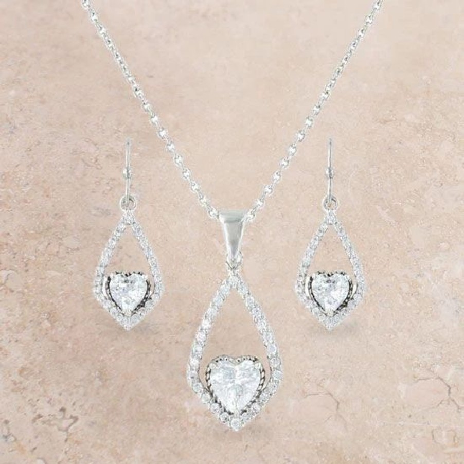 Jewelry * | Montana Silversmiths Hearts On A Swing Jewelry Set