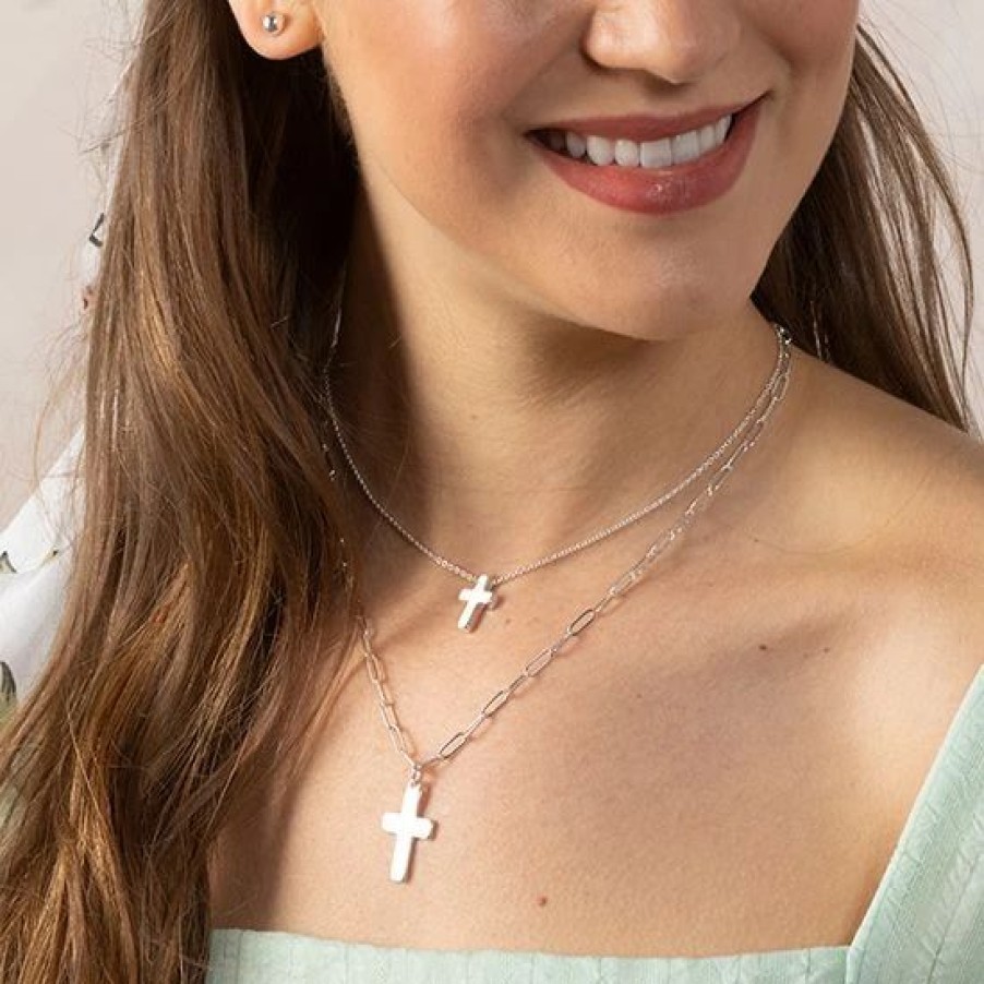 Jewelry * | Country Grace Silver Cross Jewelry Set