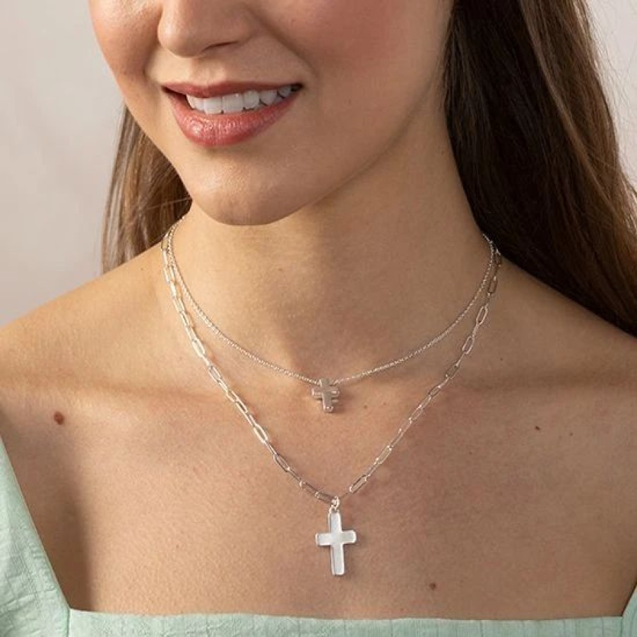 Jewelry * | Country Grace Silver Cross Jewelry Set