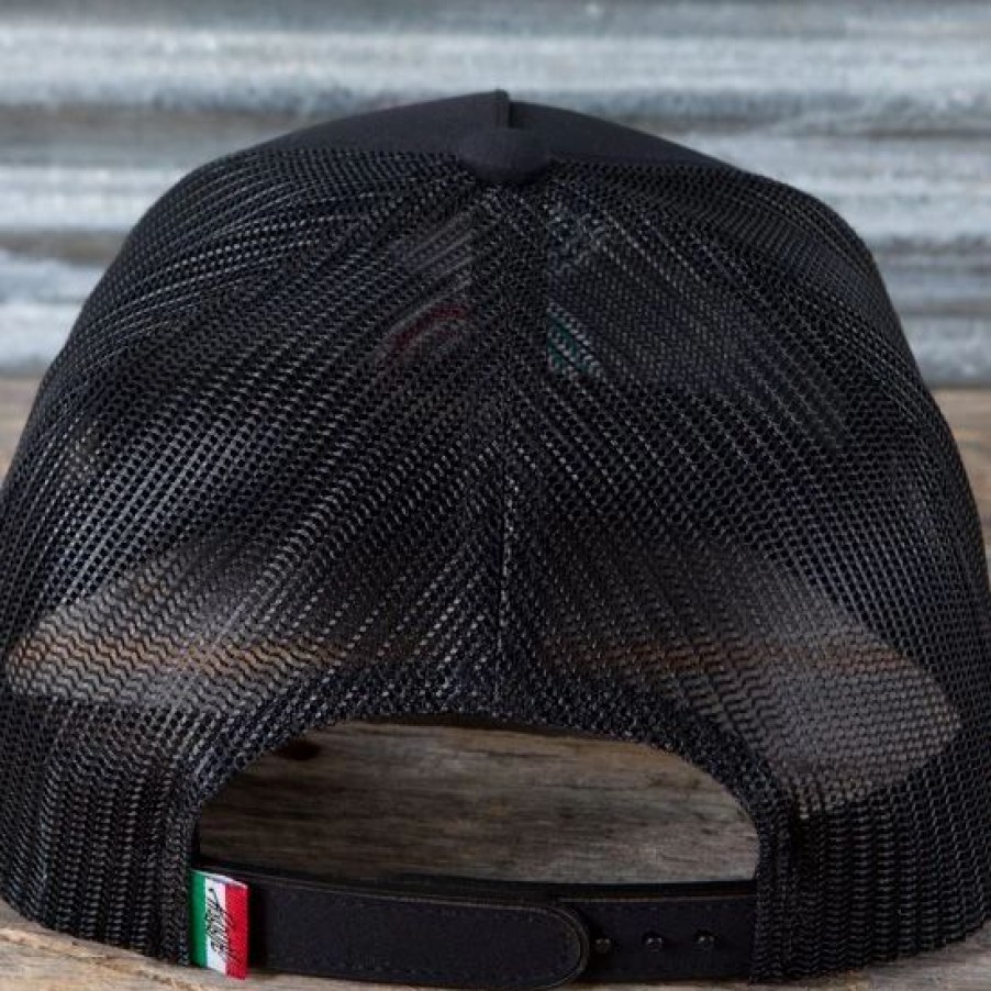 Hats * | Hooey Mexico Black Trucker Ball Cap