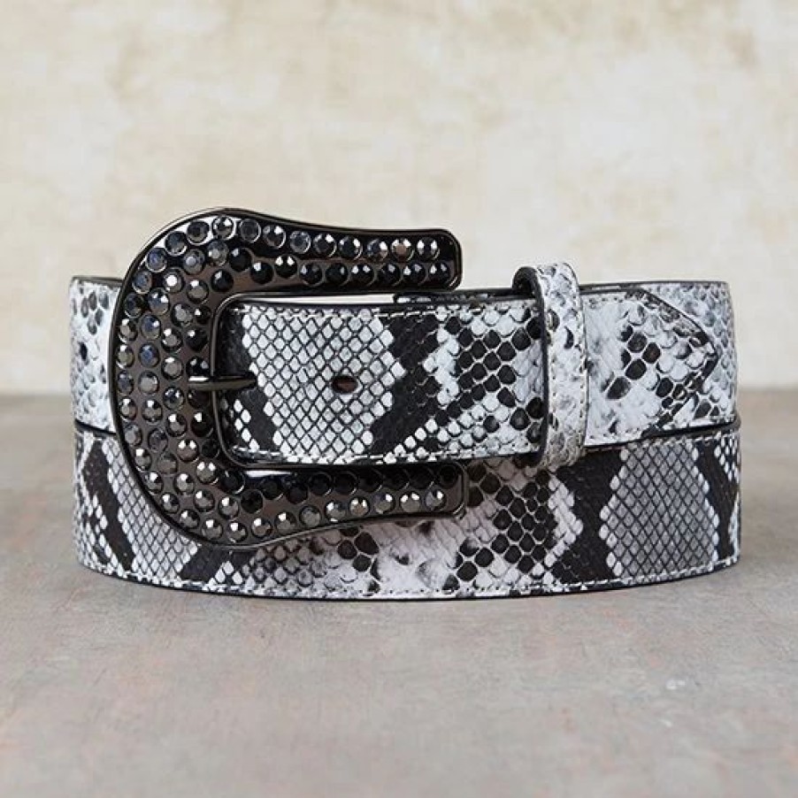 Belts * | Nocona Snake Print Belt