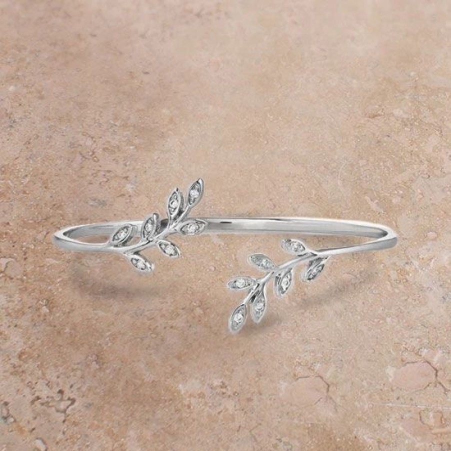 Jewelry * | Montana Silversmiths Frozen Leaf Cuff Bracelet