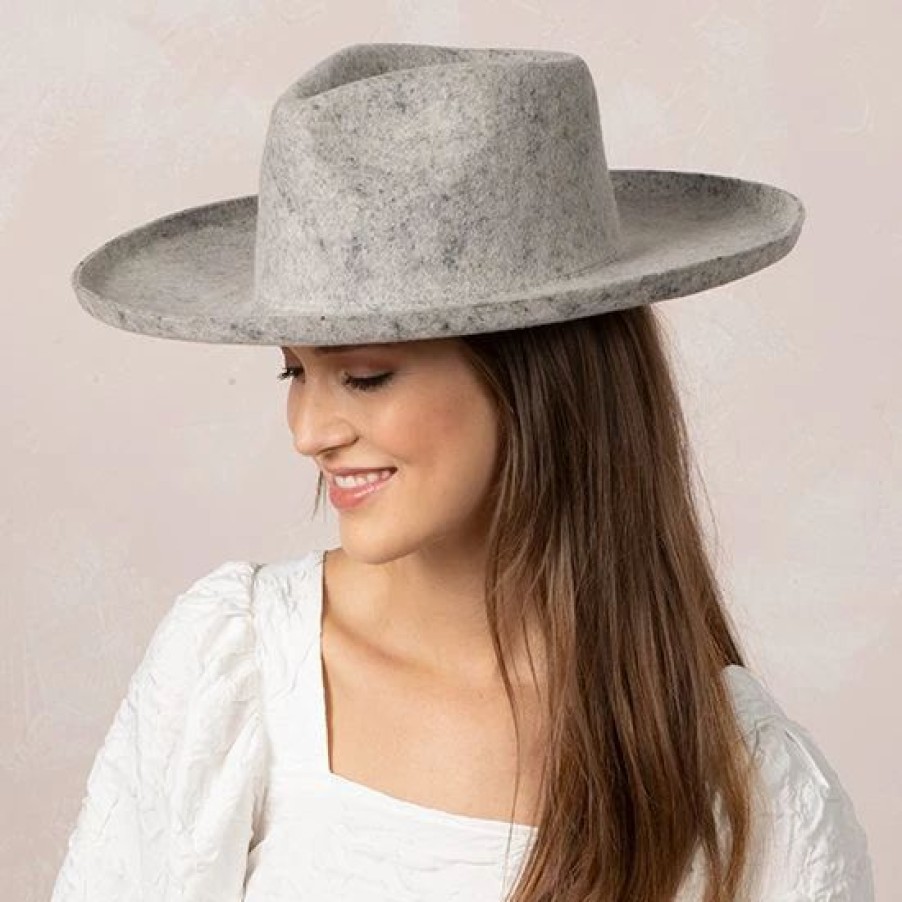 Hats * | Country Grace Lenny Heather Ash Rancher Fedora